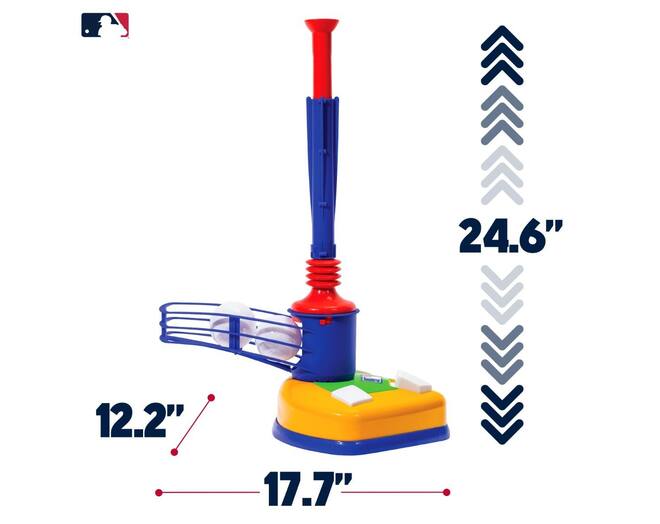 Franklin MLB Youth Super Star Batter 2IN1 Tee Ball Combo | Baseball Adjustable Batting Tee Trainer 