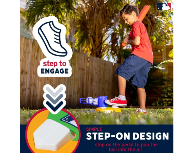 Franklin MLB Youth Super Star Batter 2IN1 Tee Ball Combo | Baseball Adjustable Batting Tee Trainer 