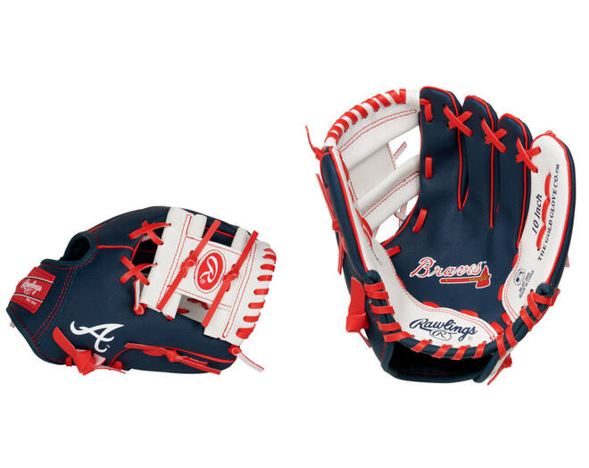 Rawlings MLB Logo Gloves LH 10 Inch Team Braves