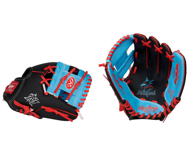 Rawlings MLB Logo Gloves LH 10 Inch Team Marlins