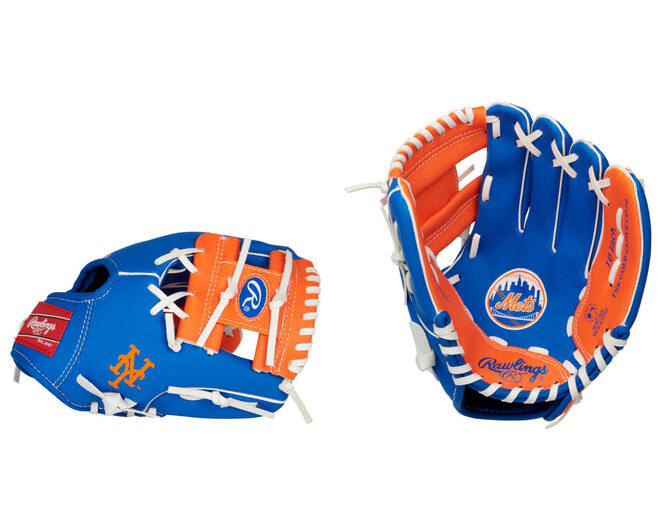 Rawlings MLB Logo Gloves LH 10 Inch Team Mets