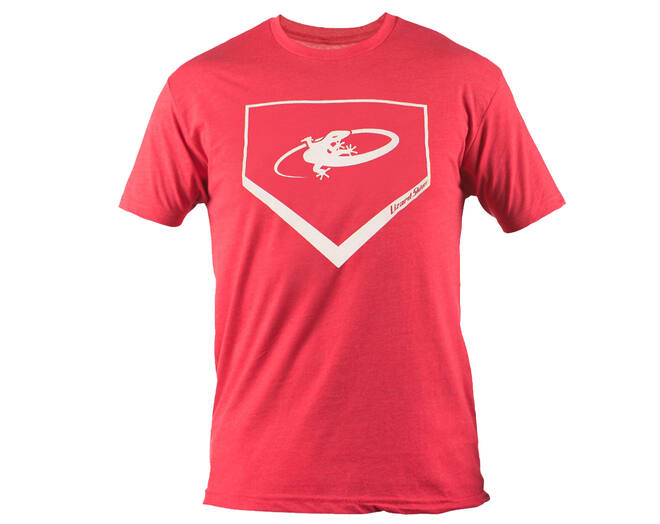 Lizard Home Plate, Next Level T-Shirt S Red