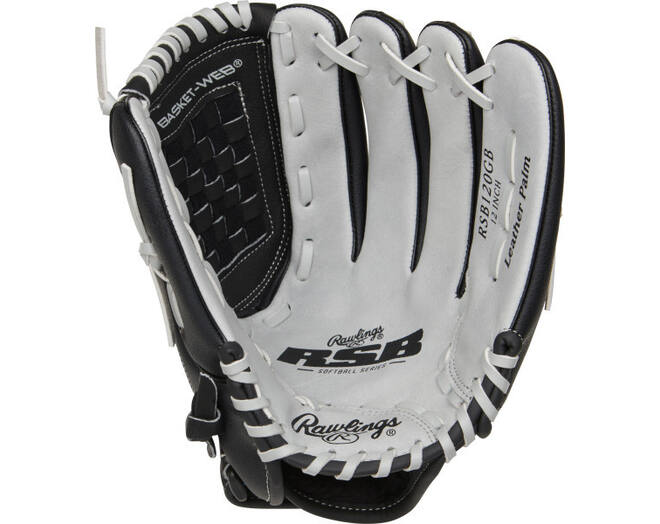 Rawlings RSB120GB 12 Inch Leather Palm Slowpitch Softball Glove | Right Hand Catch