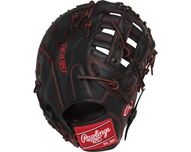 Rawlings R9YPTFM16B All-Leather R9 Series Fastpitch Glove Youth 12 Inch | Left Hand Catch