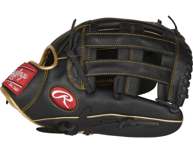 Rawlings R93029-6BG All-Leather Shell R9 Series Outfield Glove 12,75 Inch | Right Hand Catch