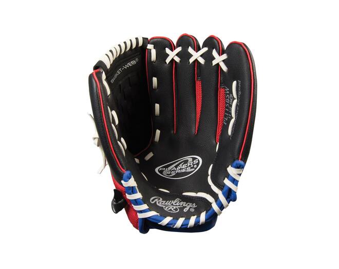 Rawlings PL115BSW 11,5 Inch Tee Ball Vinyl Baseball Glove | Left Hand Catch
