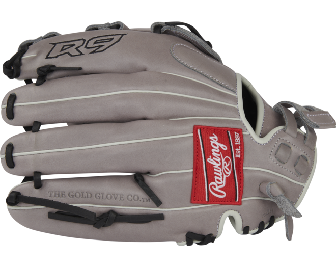 Rawlings R9SB120U-6GW R9 ContoUR Fastpitch Outfield Glove 12-inch | Right Hand Glove