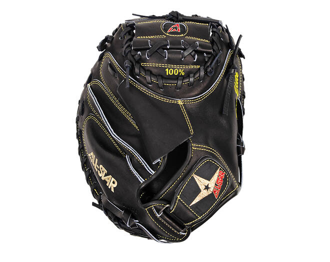 All Star CM3000MBK 34 Inch Leather Pro Elite Baseball Catcher's Mitt | Left Hand Catch