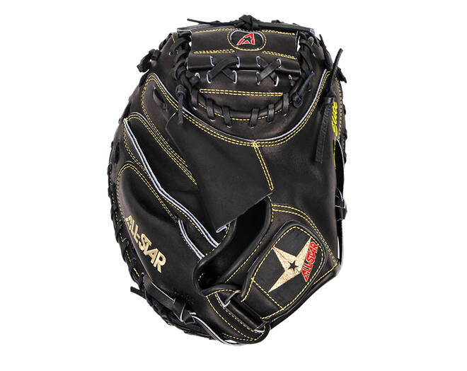All Star CM3000BK 35 Inch Leather Pro Elite Baseball Catcher's Mitt | Left Hand Catch