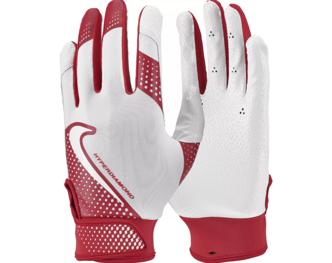 Nike Hyperdiamond 2.0 Fastpitch Softball Women´s Batting Glove L White/Red