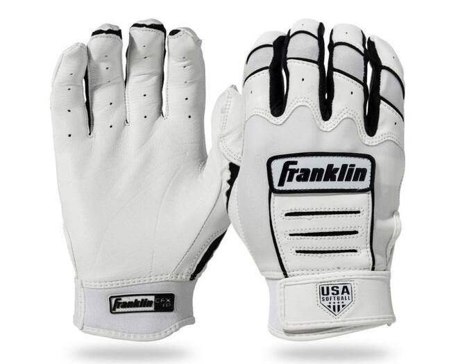 Franklin CFX FP Chrome Series Fastpitch Softball Women´s Batting Glove XL White/Navy/Red