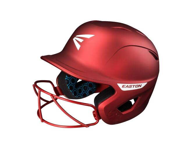 Easton Ghost Fastpitch Softball Batting Helmet w/Mask for Women | M/L Red