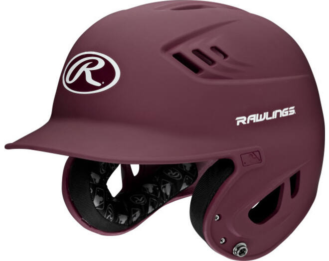 Rawlings R16MS Matte Baseball Batting Adult Helmet | R16 Series Color Maroon