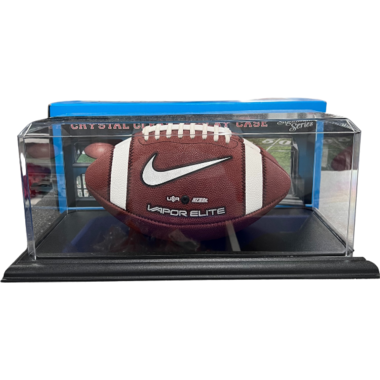 Markwort American Football Ball | Crystal Clear Display Case with Plastic Cube 15.5*x7*x6*