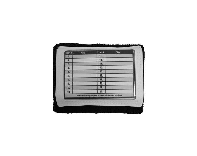 Cutters Playmaker "The Mini" Black | Football Playbook Wrist Band 