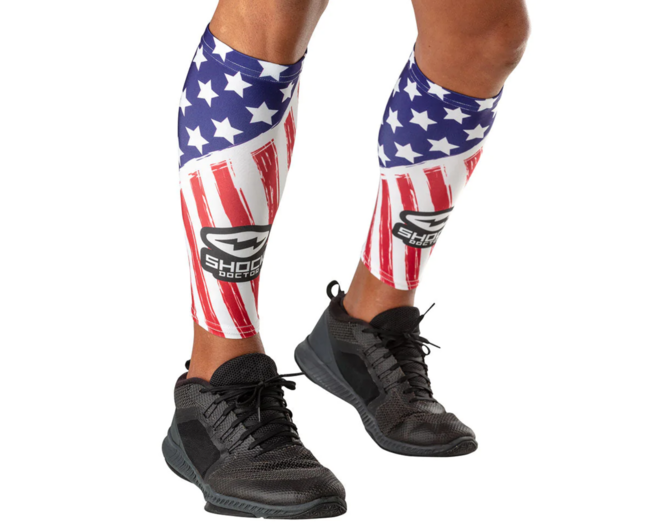 Shock Doctor Showtime Comp Calf Sleeve S Stars and Stripes