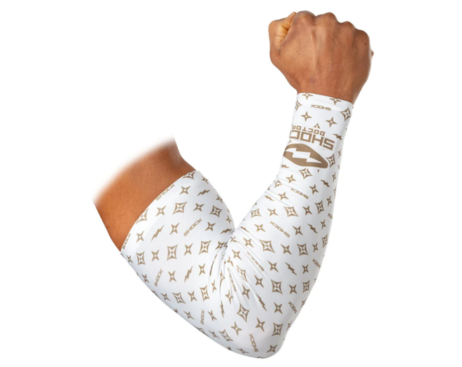 Shock Doctor Showtime Comp Arm Sleeve L White/Gold Lux