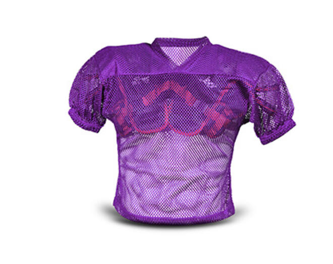 All Star FBJ2A Adult Porthole Mesh w/Double PM Yo S/M Purple