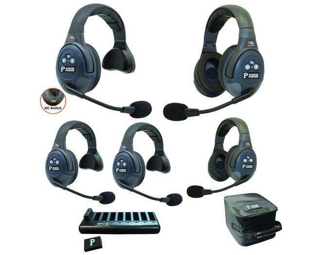 Porta Phone EFB-5HC Wireless Headsets System - Dual Channel
