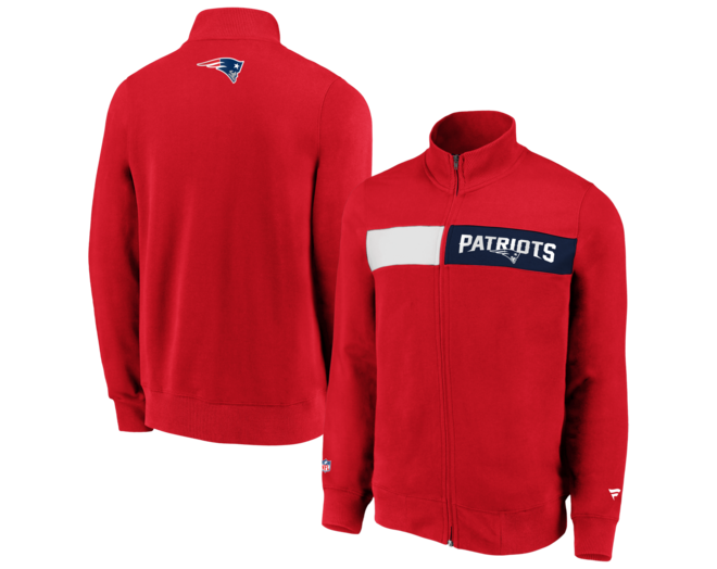 Fanatics Iconic Past & Present Fleece Track Jacket XXL Patriots