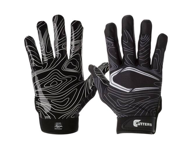 Cutters S150 Game Day Receiver Topo Adult L/XL Black