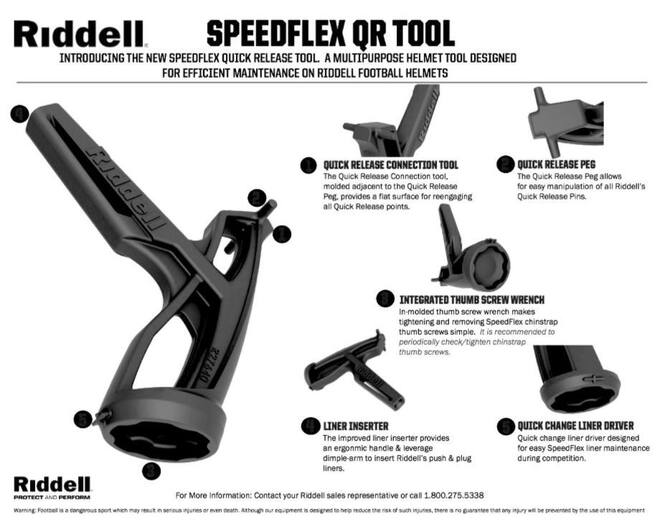 Riddell Quick Release Speedflex Helmet Installation Combo Tool - Universal (R2764022)