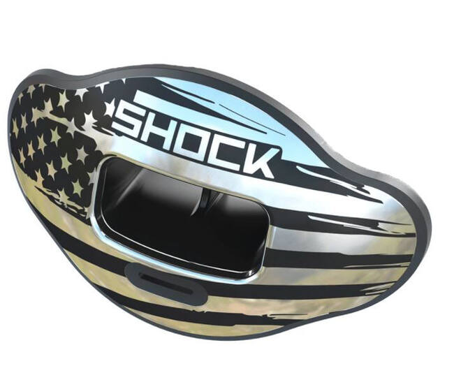 Shock Doctor Shield Color BLK Chrome Flag