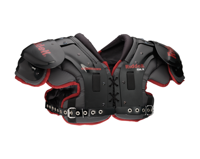 Riddell Rival XL Size Junior Varsity American Football Shoulder Pads Black/Red