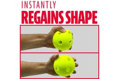 Franklin MLB Indestruct-A-Ball Durable Softball Wiffle Ball Yellow (4 Pack)