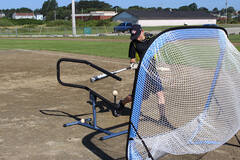 Louisville Slugger Ultra Instructo Swing (L30325) | Adjustable | Baseball Batting Tee Trainer 