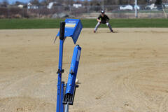 Louisville Slugger L60111 Blue Flame | Coil Spring Operated Multi-Sport Pitching Machine