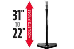 Franklin MLB Flex Top Pro Batting Tee (24953) | Adjustable Hitting Baseball Trainer 