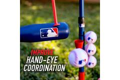 Franklin MLB Youth 2IN1 Grow-With-Me Batting Tee | Baseball Adjustable Batting Tee Trainer