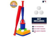 Franklin MLB Youth Super Star Batter 2IN1 Tee Ball Combo | Baseball Adjustable Batting Tee Trainer 