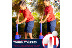 Franklin MLB Youth Super Star Batter 2IN1 Tee Ball Combo | Baseball Adjustable Batting Tee Trainer 