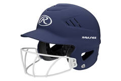 Rawlings RCFHLFG Coolflo Matte Highlighter Softball Batting Helmet Adult w/Mask