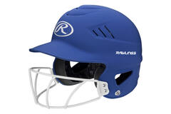 Rawlings RCFHLFG Coolflo Matte Highlighter Softball Batting Helmet Adult w/Mask