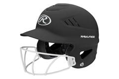 Rawlings RCFHLFG Coolflo Matte Highlighter Softball Batting Helmet Adult w/Mask