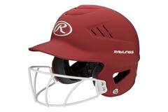 Rawlings RCFHLFG Coolflo Matte Highlighter Softball Batting Helmet Adult w/Mask