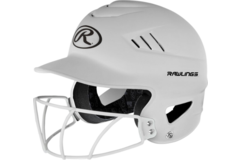 Rawlings RCFHLFG Coolflo Matte Highlighter Softball Batting Helmet Adult w/Mask