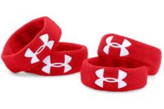 Under Armour 1-Inch Performance Wristband (4 pack) Color Red