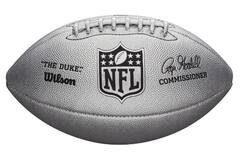 Wilson WTF1827XB Duke Metallic Edition Official Size American Football Ball Silver