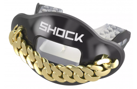 Shock Doctor Max Air Flow Lip Guard 3D Chain Black Chrome - Forelle American Sports Equipment