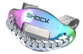 Shock Doctor Max Air Flow Lip Guard 3D Iridesc. Chain Silver - Forelle American Sports Equipment