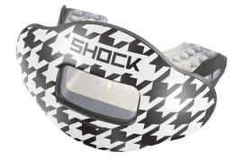 Shock Doctor Max Air Flow Lip Guard Print Black/White Hounds - Forelle American Sports Equipment