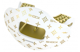Shock Doctor Max Air Flow Lip Guard Print White/Gold Lux - Forelle American Sports Equipment