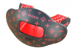 Shock Doctor Max Air Flow Lip Guard Print Black/Red Lux - Forelle American Sports Equipment