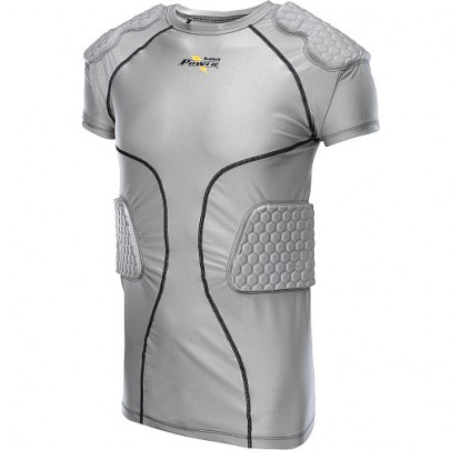 Riddell Power Padded Shirt Youth Grey (RTPTPY) - Forelle American Sports Equipment